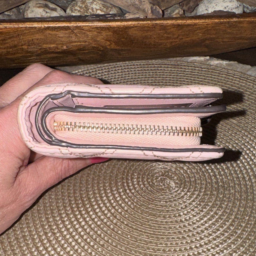 kate spade Quilted Leather Zip Wallet — Pale Pink - Picture 8 of 9